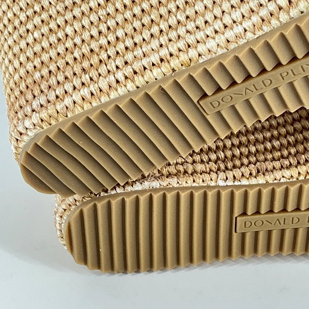 Donald Pliner Size 8.5 Tan Suede‎ Strappy Raffia Wedge Sandals NEW Ithaca $228